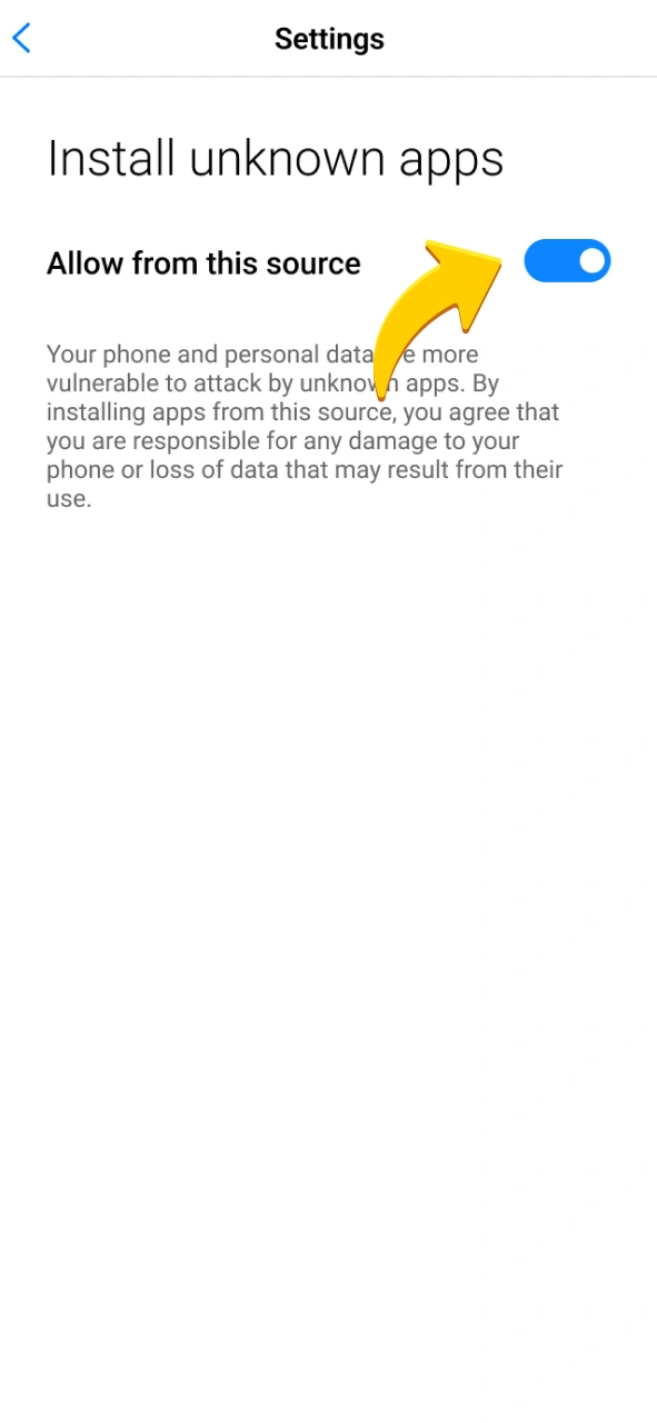 Allow installation to download Roobet android app.