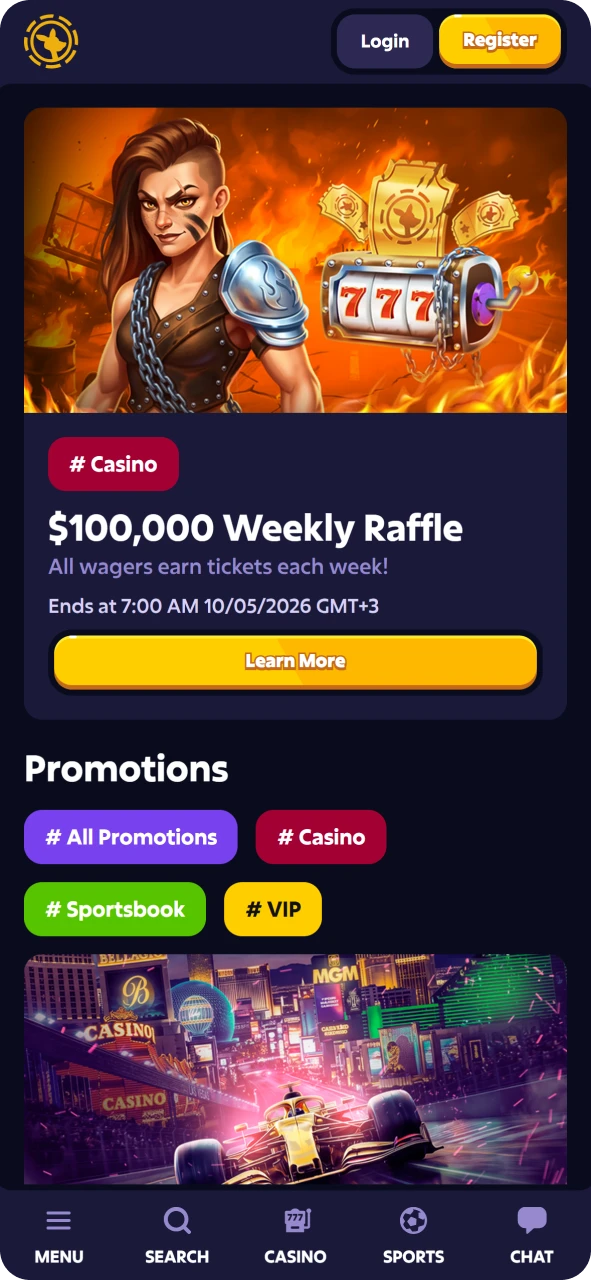 Get latest promotions at Roobet app.