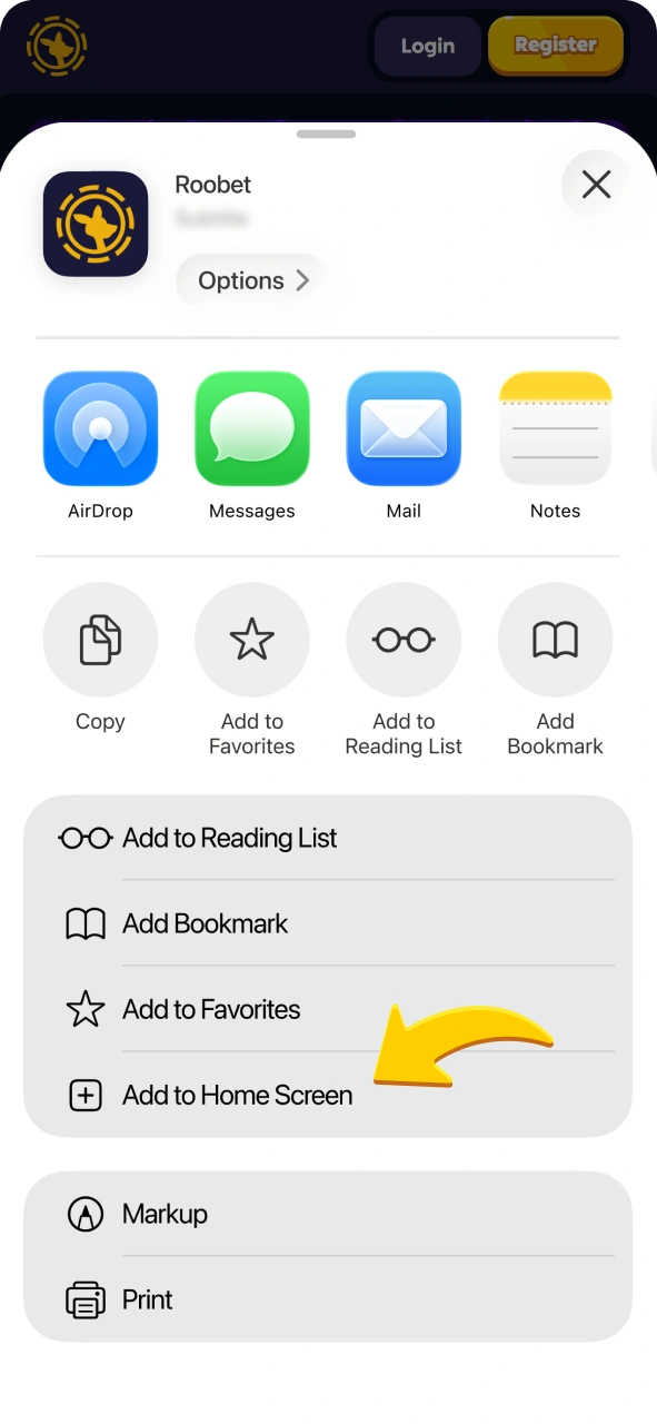 Choose this option to get Roobet iOS app.