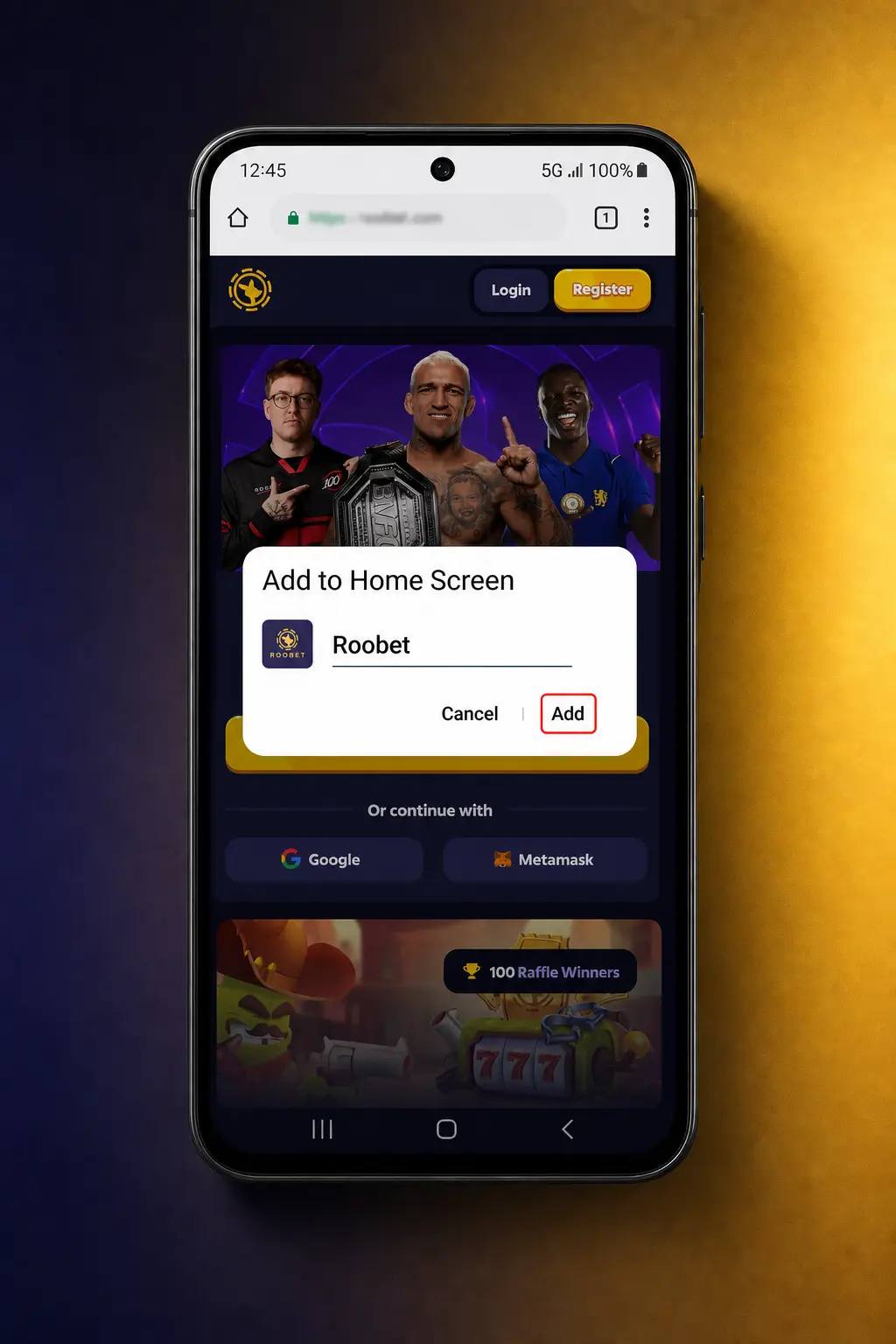 Step-by-step guide showing how to download and install the Roobet APK app on an Android device