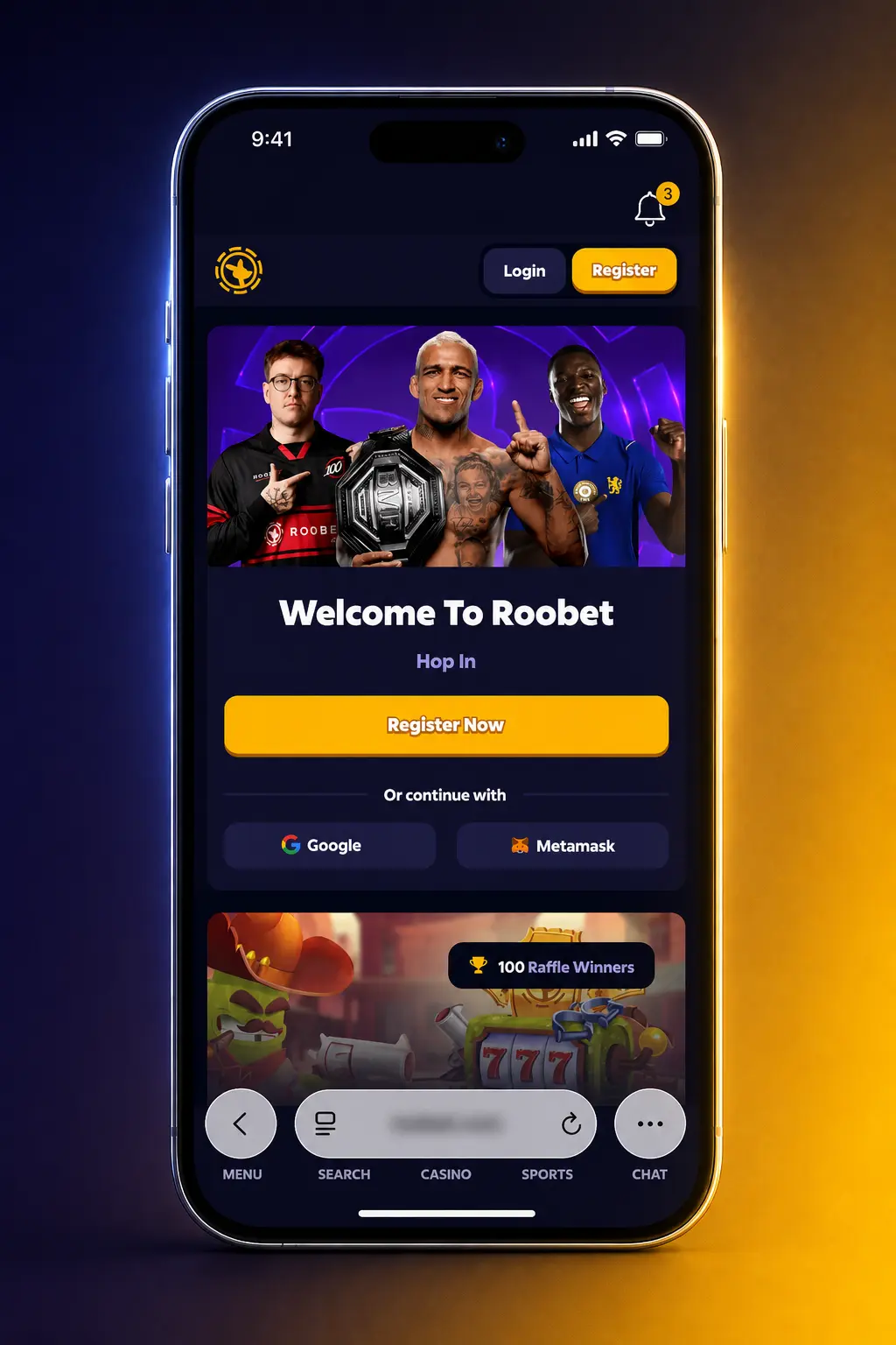 Step-by-step guide to installing the Roobet app on iOS using Safari's Add to Home Screen feature.