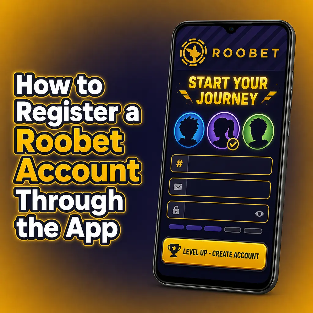 Step-by-step guide to registering a Roobet account via the mobile app, from sign-up to instant activation.
