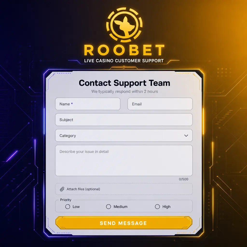 Roobet 24/7 live casino customer support options in Canada: live chat, email, Help Center, and Discord for live dealer and payment help