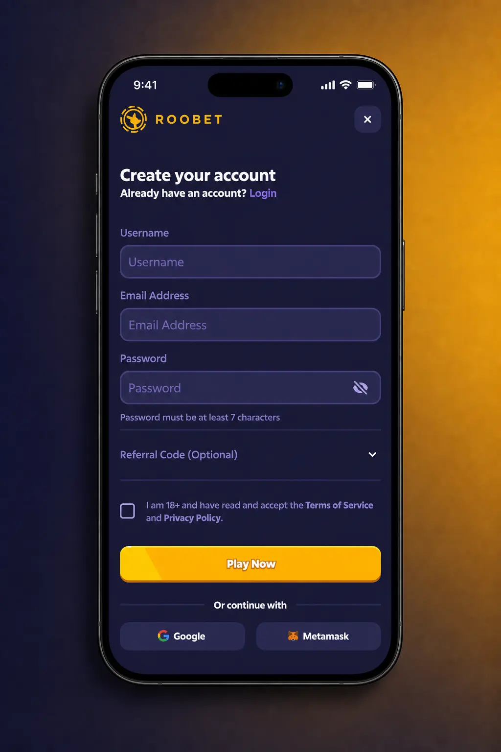 Step-by-step guide to signing up, verifying, depositing, and joining a table at Roobet live casino